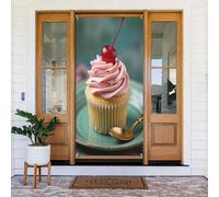 Decorazioni per porte - Stampa con torta di bacche n. 17 striscioni per porte primaverili ed estive, per la parte anteriore, per autunno e inverno, sfondo da appendere per esterni e interni