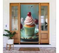 Decorazioni per porte - Stampa con torta di bacche n. 7 striscioni per porte autunnali e invernali, per la primavera e l'estate, sfondo da appendere per esterni e interni, decorazione da parete, 1,8 x