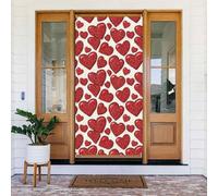 Decorazioni per porte - Stampa cuore rosso amore autunno inverno banner porta per davanti, copertura per cartello primaverile estivo banner da appendere per esterni interni ed esterni decorazione da