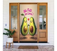 Decorazioni per porte - Stampa di avocado con amore n. 8 per autunno inverno banner per porta anteriore, copertura per cartello primaverile estivo da appendere per esterni e interni, decorazione da