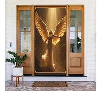 Decorazioni per porte - Stampa di classe con angelo n. 157 striscioni per porte autunnali e invernali, per la primavera e l'estate, da appendere, per esterni e interni, 1,8 x 0,9 m