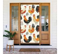 Decorazioni per porte - Stampa di famiglia di galli autunno inverno striscioni per porta per davanti, copertura per cartello primaverile estivo da appendere per esterni e interni, decorazione da