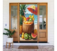 Decorazioni per porte - Stampa di frutta in stile cartone animato n. 44 striscioni per porte autunnali invernali per davanti, cartello primaverile estivo, sfondo da appendere per esterni e interni