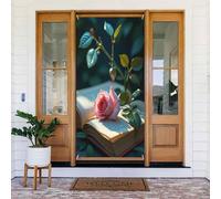 Decorazioni per porte - Stampa di un libro di rose n. 506 striscioni per porte anteriori autunnali e invernali, per primavera ed estate, sfondo da appendere per esterni, interni, decorazione da parete
