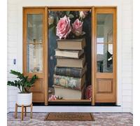 Decorazioni per porte - Stampa di un libro di rose n. 974 striscioni per porte anteriori autunnali e invernali, per primavera ed estate, sfondo da appendere per esterni, interni, decorazione da parete