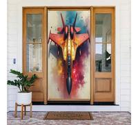 Decorazioni per porte - Stampa dipinta Cool Fighter No.7 Banner per porta autunno inverno per davanti, copertura per cartello primaverile estivo da appendere per esterni e interni, decorazione da