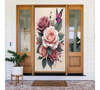 Decorazioni per porte - stampa farfalla rosa n. 716 striscioni per porta primavera estate per davanti, cartello autunnale invernale da appendere sfondo per esterni e interni decorazione da parete