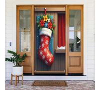 Decorazioni per porte - Stampa floreale natalizia n. 266 striscioni per porte autunnali e invernali, per la primavera e l'estate, sfondo da appendere per esterni e interni, decorazione da parete, 1,8