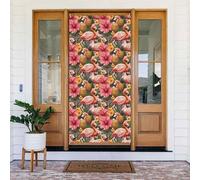 Decorazioni per porte - Stampa hawaiana ananas fenicottero primavera estate banner per porta anteriore, autunno inverno cartello copertura banner appeso sfondo per esterni interni vigilia forniture da