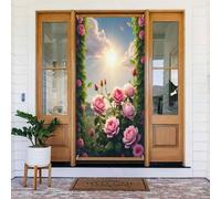 Decorazioni per porte - Stampa luminosa con luce solare n. 769 per autunno inverno banner per porta anteriore, copertura per cartello primaverile estivo da appendere per esterni e interni, decorazione