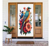 Decorazioni per porte - Stampa minimalista Bluebird n. 72 striscioni per porte autunnali e invernali, per la primavera e l'estate, sfondo da appendere per esterni e interni, decorazione da parete, 1,8