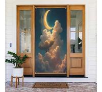 Decorazioni per porte - Stampa minimalista con nuvole n. 6 striscioni per porte autunnali e invernali, per la primavera e l'estate, sfondo da appendere per esterni e interni, decorazione da parete