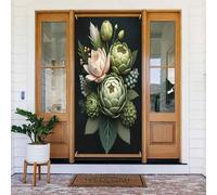 Decorazioni per porte - Stampa moderna botanica n. 87 striscioni per porte autunnali e invernali, per la primavera e l'estate, sfondo da appendere per esterni e interni, decorazione da parete, 1,8 x