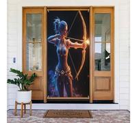 Decorazioni per porte - Stampa moderna con arciere n. 8, striscioni per porte autunnali e invernali, per la primavera e l'estate, da appendere, per esterni e interni, decorazione da parete, 1,8 x 0,9