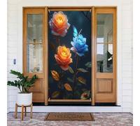 Decorazioni per porte - stampa moderna con bouquet di farfalle n. 396 striscioni per porte anteriori primaverili ed estive, per autunno e inverno, sfondo da appendere per esterni, interni, decorazione