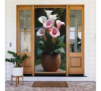 Decorazioni per porte - Stampa moderna con calle n. 20 striscioni per porte anteriori primaverili ed estive, per autunno e inverno, da appendere, per esterni e interni, 1,8 x 9,6 m