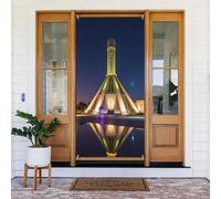 Decorazioni per porte - Stampa moderna con chiesa n. 27 striscioni per porte autunnali e invernali, per la primavera e l'estate, sfondo da appendere per esterni e interni, decorazione da parete, 1,8 x