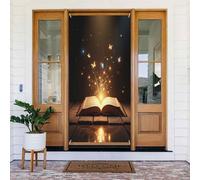 Decorazioni per porte - stampa moderna con farfalla e libro n. 404 striscioni per porte anteriori autunnali e invernali, per primavera ed estate, sfondo da appendere per esterni, interni, decorazione