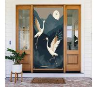 Decorazioni per porte - Stampa moderna con gru n. 11 per autunno e inverno, striscioni per porte anteriori, per primavera ed estate, sfondo da appendere per esterni e interni, decorazione da parete