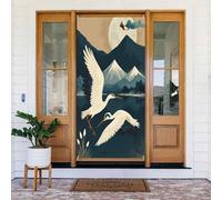 Decorazioni per porte - Stampa moderna con gru n. 12 per autunno e inverno, striscioni per porte anteriori, per primavera estate e primavera, sfondo da appendere per esterni e interni, decorazione da