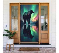 Decorazioni per porte - Stampa moderna con orso n. 101 striscioni per porte autunnali e invernali, per la primavera e l'estate, sfondo da appendere per esterni e interni, decorazione da parete, 1,8 x
