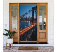 Decorazioni per porte - Stampa moderna con paesaggio urbano n. 11 striscioni per porte autunnali e invernali, per la primavera e l'estate, sfondo da appendere per esterni e interni, decorazione da