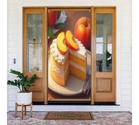Decorazioni per porte - Stampa moderna con torta n. 14 striscioni per porte primaverili ed estive per davanti, per autunno e inverno, sfondo da appendere per esterni e interni, decorazione da parete