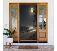 Decorazioni per porte - Stampa moderna notte spiaggia n. 37 banner per porta autunno inverno per davanti, copertura per cartello primaverile estivo da appendere sfondo per esterni e interni