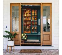 Decorazioni per porte - Stampa moderna per libreria n. 4 striscioni per porte primaverili ed estive per davanti, per autunno e inverno, sfondo da appendere per esterni e interni, decorazione da parete