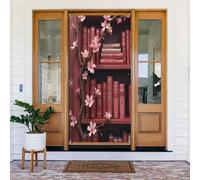 Decorazioni per porte - Stampa moderna per libreria n. 8, striscioni per porte primaverili ed estive, per la parte anteriore, per autunno e inverno, sfondo da appendere per esterni e interni