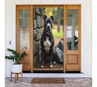 Decorazioni per porte - Stampa moderna realistica dello Staffordshire n. 12 striscioni per porte autunnali e invernali, per la primavera, l'estate, da appendere, per esterni e interni, 1,8 x 0,9 m