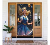 Decorazioni per porte - Stampa notturna dei cartoni animati n. 19 striscioni per porte autunnali e invernali, per la primavera e l'estate, sfondo da appendere per esterni e interni, decorazione da