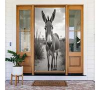 Decorazioni per porte - Stampa realistica classica con asino n. 16 striscioni per porte autunnali e invernali, per la primavera e l'estate, sfondo da appendere per esterni, interni, decorazione da