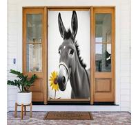 Decorazioni per porte - Stampa realistica classica con asino n. 18 striscioni per porte autunnali e invernali, per la primavera, l'estate, da appendere, sfondo per esterni e interni, decorazione da