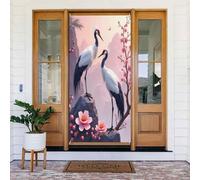 Decorazioni per porte - Stampa realistica di classe gru n. 23 striscioni per porte autunnali e invernali per davanti, per primavera ed estate, sfondo da appendere per esterni, interni, decorazione da