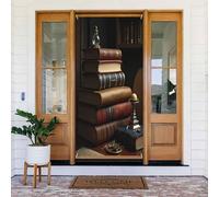 Decorazioni per porte - Stampa retrò n. 4 striscioni per porte autunnali e invernali, per la primavera e l'estate, sfondo da appendere per esterni e interni, decorazione da parete per vigilia, 1,8 x