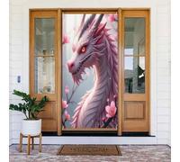 Decorazioni per porte - Stampa rosa drago, n. 451, striscione per porta per primavera, estate, autunno, inverno, da appendere, sfondo per esterni e interni, decorazione da parete, 1,8 x 0,9 m