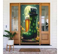Decorazioni per porte - Stampa verde con stivali n. 59 per la primavera e l'estate, striscioni per porte anteriori, per autunno e inverno, sfondo da appendere per esterni e interni, decorazione da