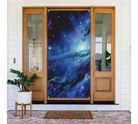 Decorazioni per porte, universo, spazio, galassia, sfondo stagionale, portico, segno, foto, sfondo per feste, per interni ed esterni, giardino, striscione da appendere 80 x 180 cm