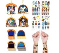 Decorazioni per Presepe | Addobbi Festivi per la Casa | Set Presepe Appeso Artigianale in Cartone - per Bambini Ragazzi Compleanno Feste Casa Aula Albero Parete Finestra Porta