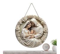 Decorazioni per Presepe - Decorazione Rotonda Tematica Natalizia,Addobbi Albero Di Natale Gesù - per Parete Finestra Interna Porta Ingresso Soggiorno