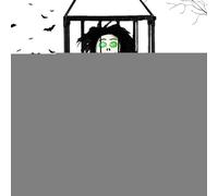 Decorazioni per prigionieri di Halloween,Prigioniero in Gabbia Spaventoso Prigione in Gabbia - Gabbia del Prigioniero spettrale, Decorazione di Halloween urlante con sensore di Movimento e Luce
