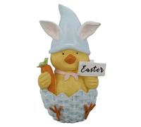 Decorazioni per pulcini di Pasqua, statuette di Pasqua in resina, con orecchie, decorazione per la cameretta dei bambini, decorazioni per centrotavola, decorazione per ufficio per casa