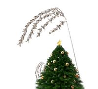 Decorazioni Per Riempire L Albero Di Natale | Ghirlanda Decorativa con Rami e Glitter | Rametti Per Albero Di Natale | Per Interni Vacanze Inverno Autunno Mensola Esterno Tavolo E Casa