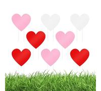 Decorazioni per San - 8 cuori resistenti alle intemperie - da terra per San e feste | per Prato Patio Portico