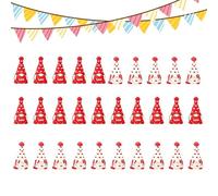 Decorazioni per San a Tema Gnomi 30 Pezzi Mini Statuine Festive