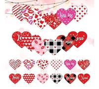 Decorazioni per San, decorazioni per matrimoni a forma di cuore con parole romantiche, centrotavola da tavolo, romantico, ornamento da tavolo in legno per casa, finestra, festa, San