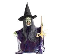 Decorazioni per streghe di Halloween all'aperto,Decorazioni per strega all'aperto, decorazioni di Halloween attivate dalla voce | Giocattoli per strega con occhi luminosi, Accessori decorativi