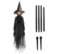 Decorazioni per streghe di Halloween, luci per esterni, tenendosi per mano, urla, sensore attivato dal suono, con paletti, oggetti di scena per feste di Halloween, spaventosi per cortile e giardino
