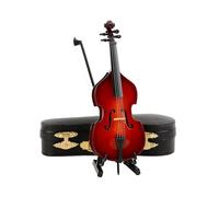 decorazioni per Supporto e scatola per modello di chitarra e violino, decorazione carina, bagaglio a mano, artigianato, modello classico in miniatura, gioielli unici creativi, mini violoncello (Color